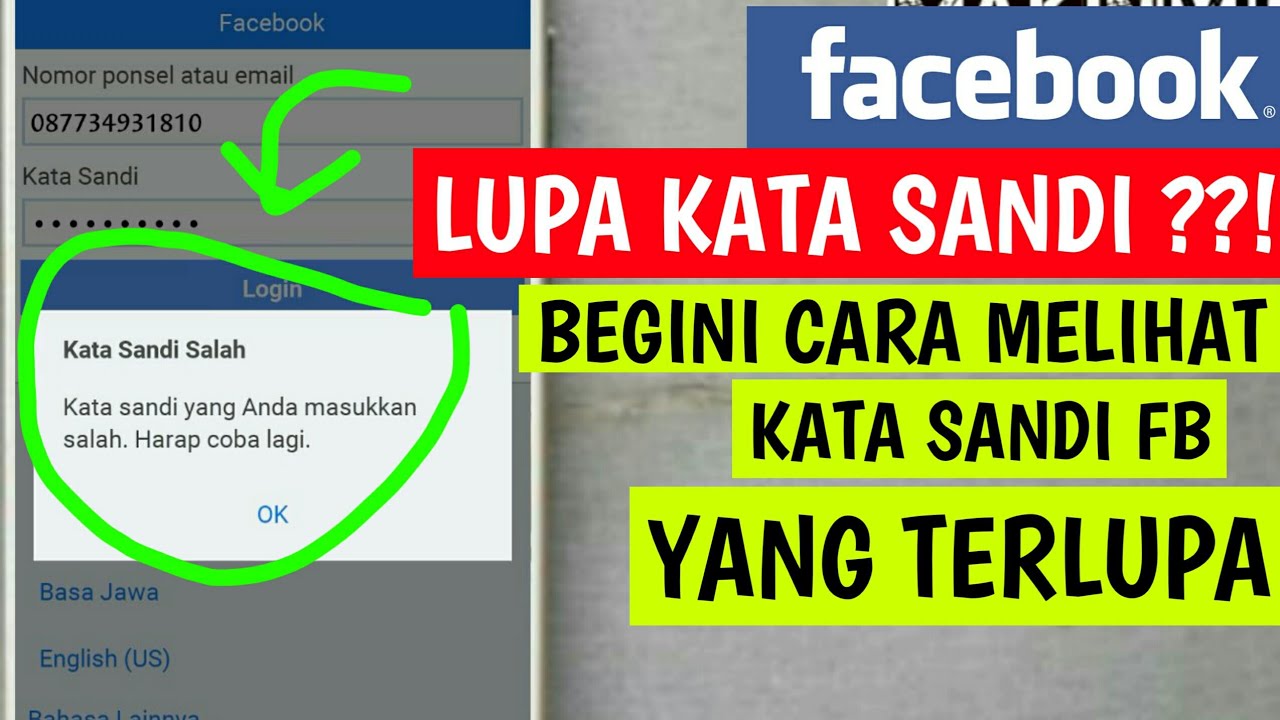 Cara membuka fb lupa kata sandi