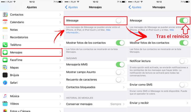 Imessage activate listen raising audio receipts