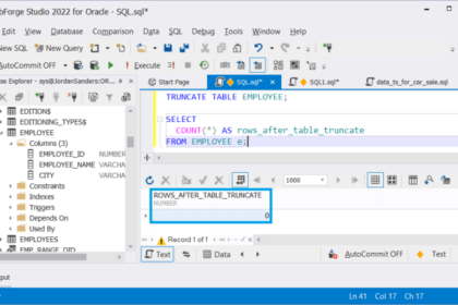 Fungsi truncate pada sql