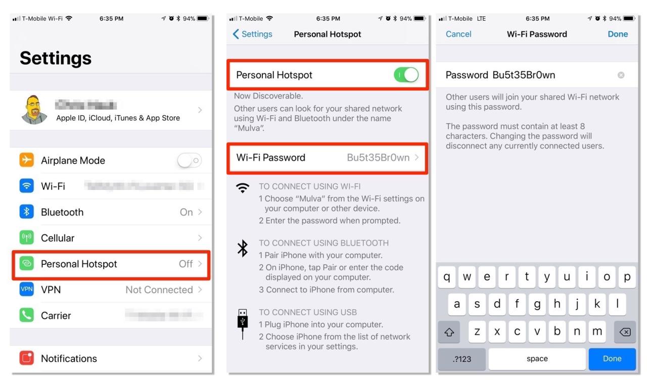 Cara membatasi pengguna hotspot di iphone