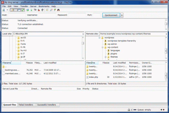 Filezilla ssh key