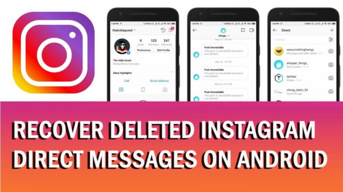 Cara mengembalikan dm instagram yang dihapus di android