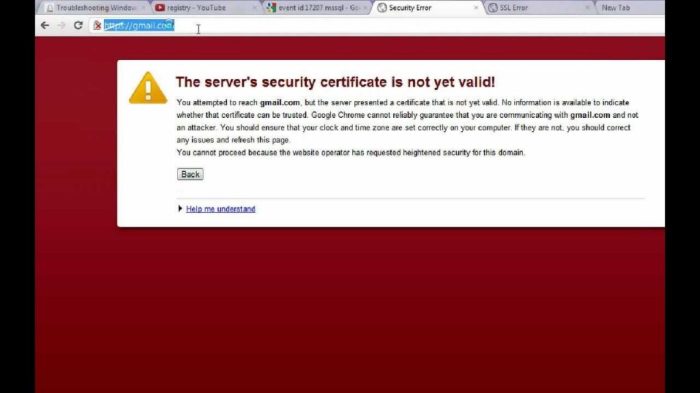 Not certificate trusted ssl error website ca fix