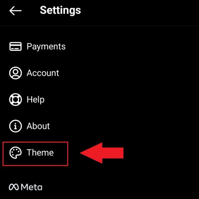 Cara mengubah tema instagram menjadi hitam di android