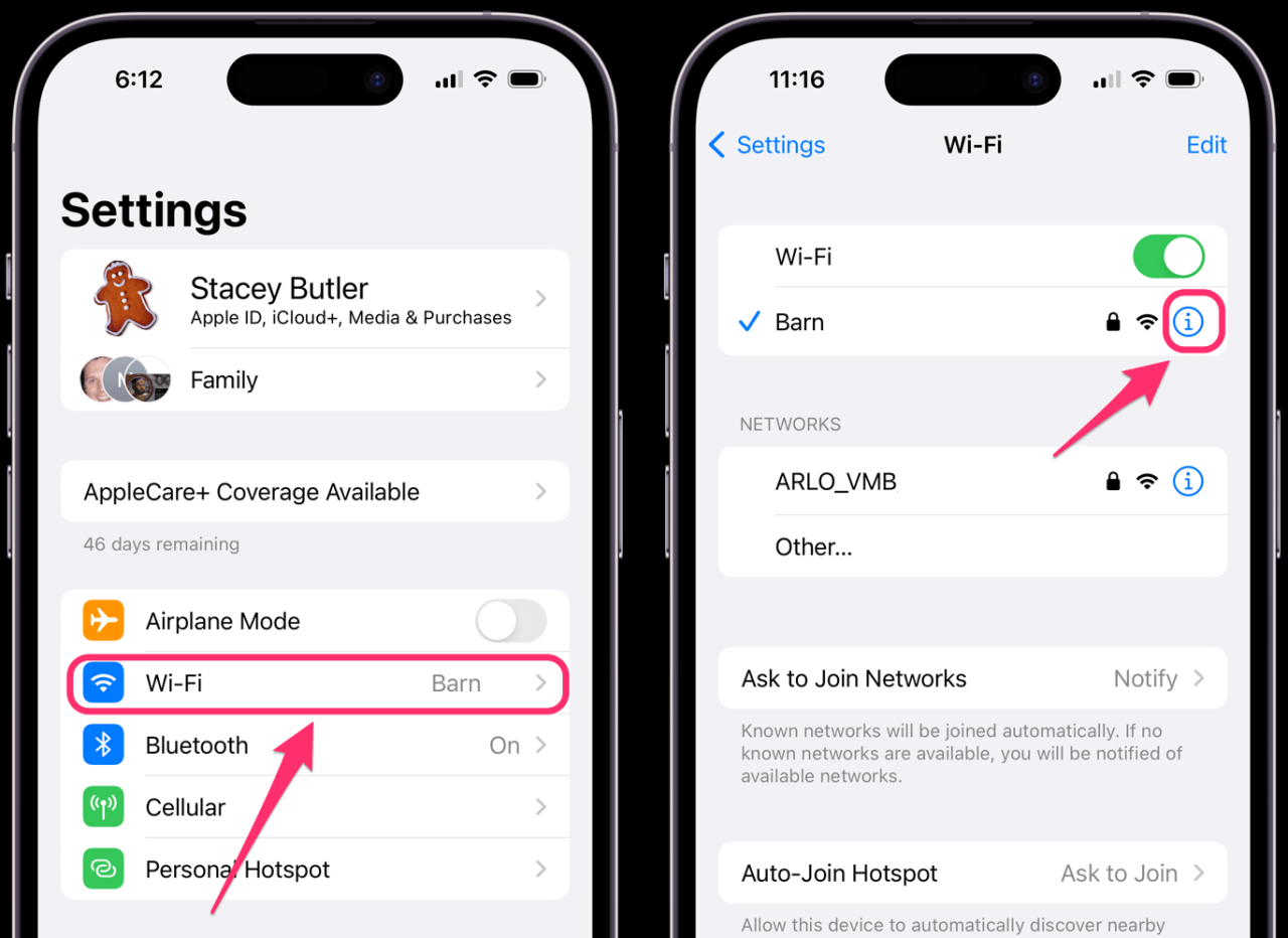 Cara melihat password wifi di iphone