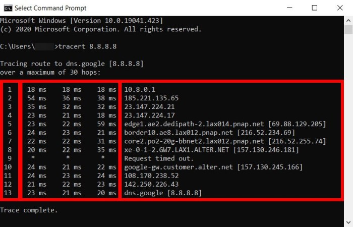 Traceroute linux tracert