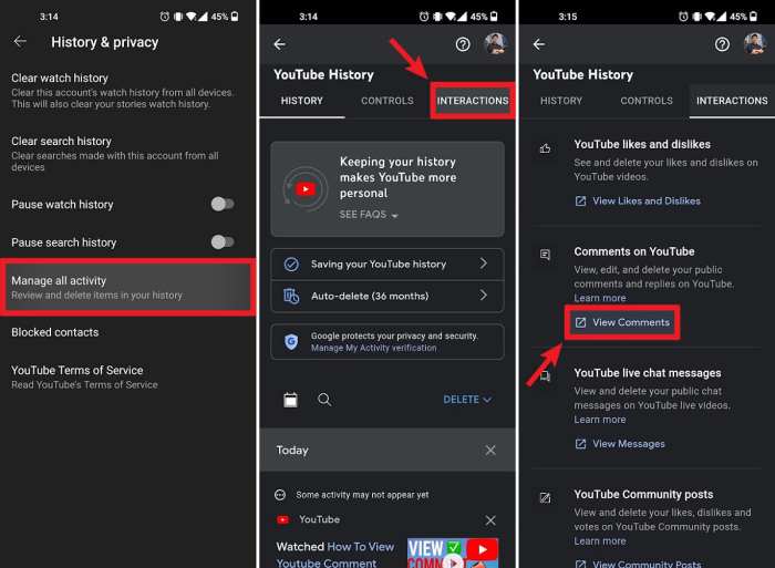 Cara melihat komentar di youtube android