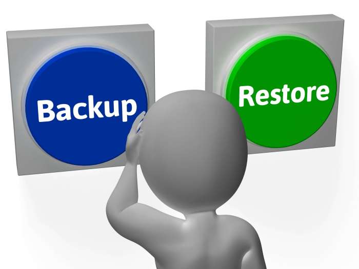 Restore backup artinya