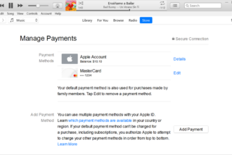 Payment iphone method