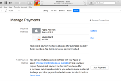 Payment iphone method