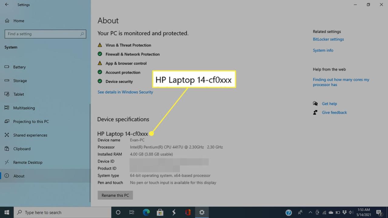 Cara melihat tipe laptop hp windows 10