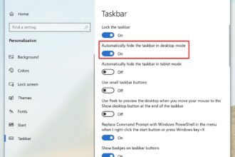 Cara menyembunyikan taskbar windows 10