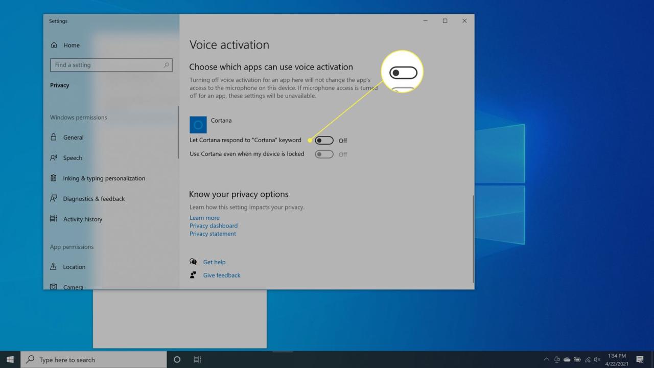 Cara mematikan cortana pada windows 10