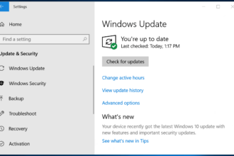 Updates check windows