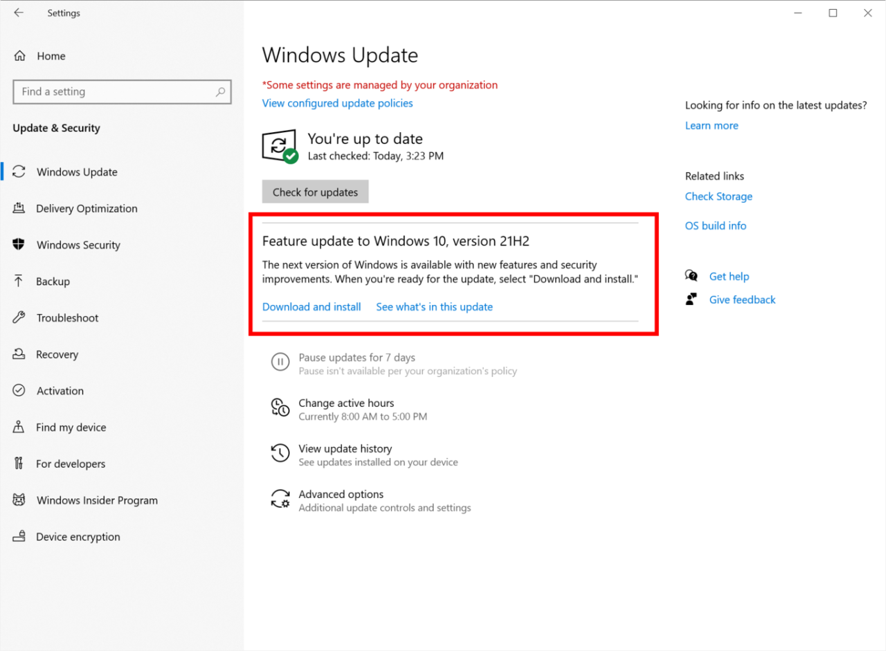 Cara cepat update windows 10