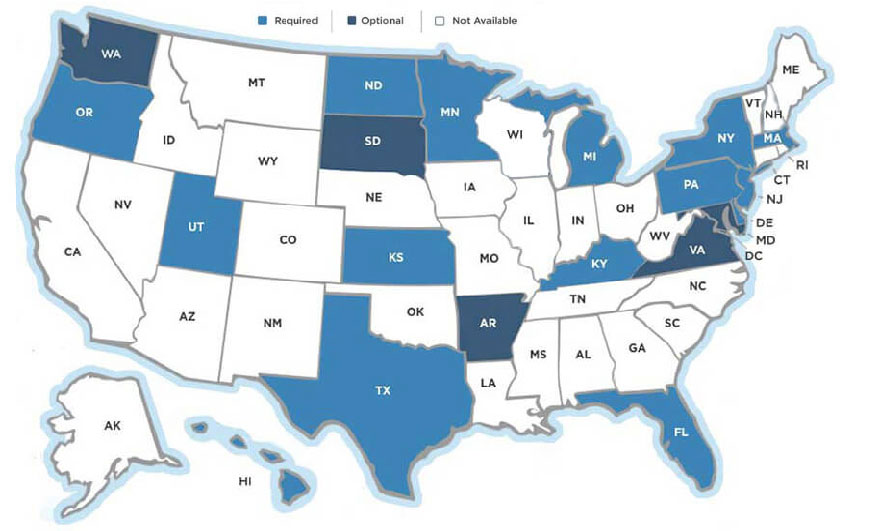 What states don't need car insurance