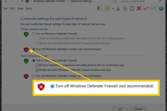 Firewall disable windows turn off javatpoint next settings defender recommended button not