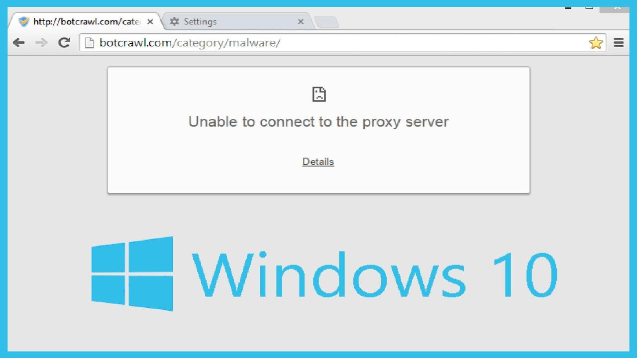 Cara mengatasi proxy server error windows 10