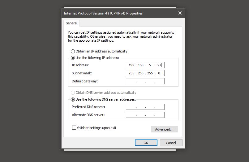 Bagaimana cara mengganti pengaturan ip address secara manual di windows