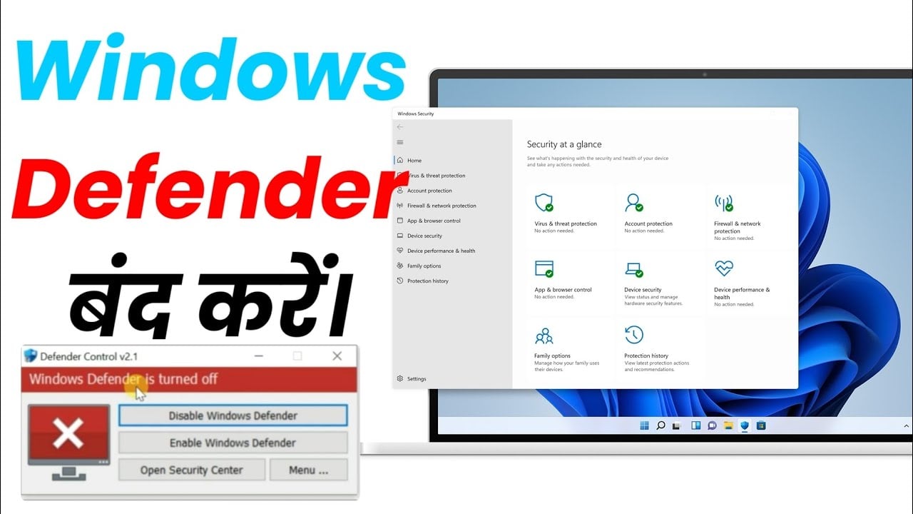Cara mengaktifkan windows defender yang turn off