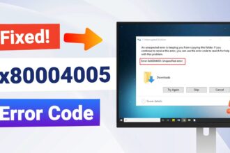 Cara mengatasi error code 0x80004005 windows 7