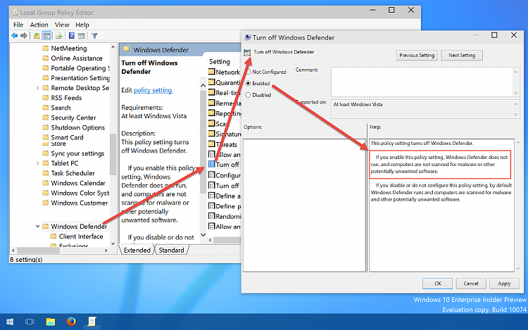 Cara mematikan virus defender windows 10