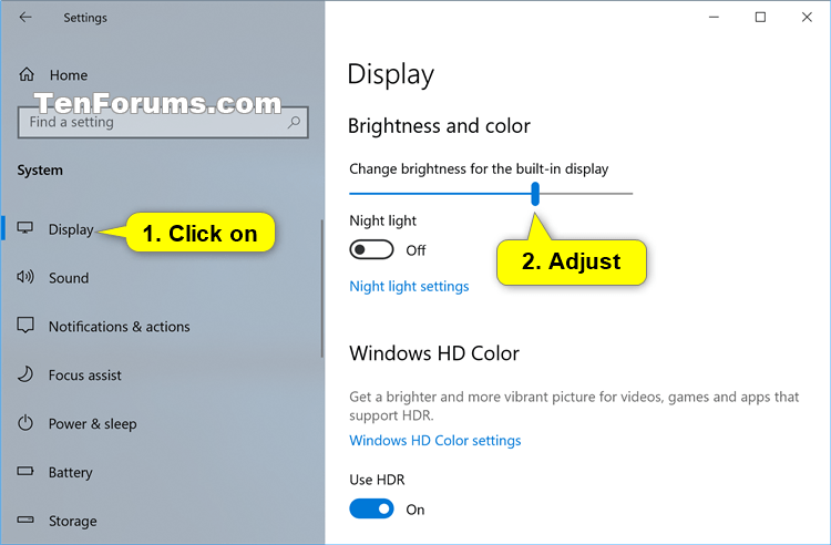 Brightness adjust surface go screen surfacetip ways easy