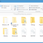 Hidden windows show folders method items check methods panel control through