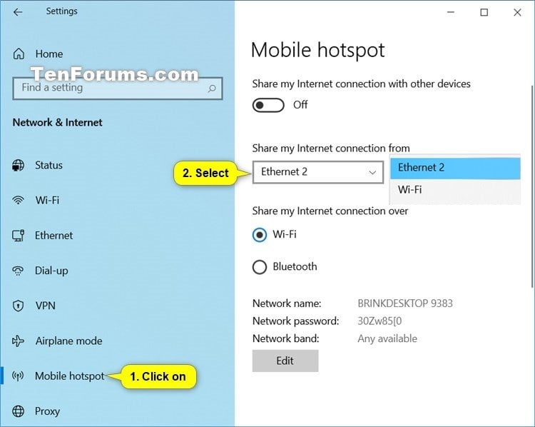 Cara menghidupkan mobile hotspot di windows 10