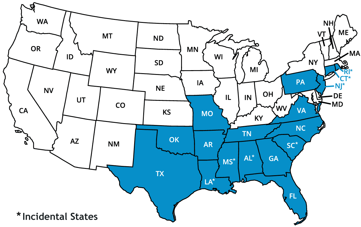 Erie insurance states of operation