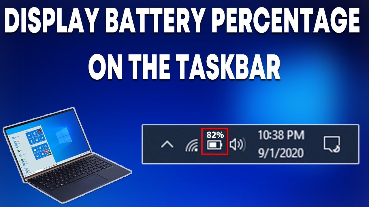 Battery taskbar percentage knowtechie