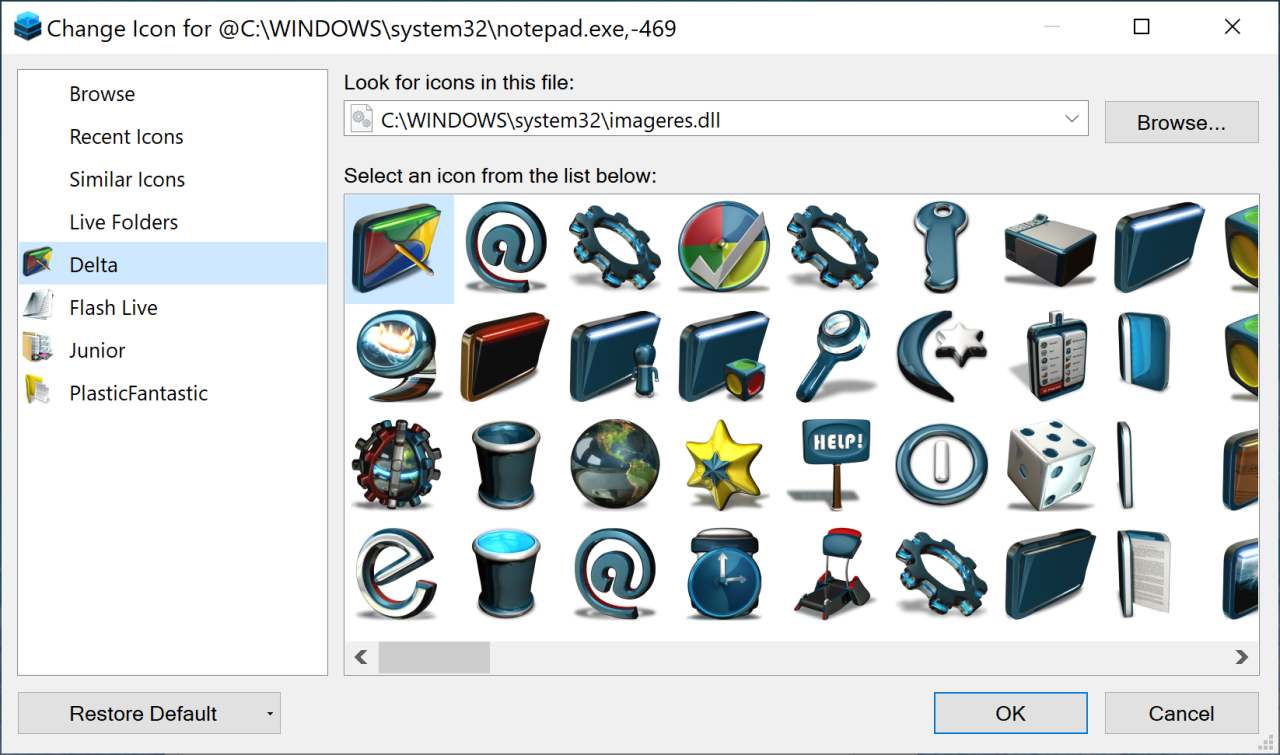 Cara mengganti icon windows