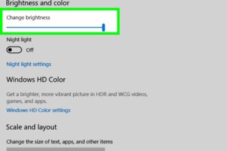 Brightness windows settings screen adjust reduce level increase