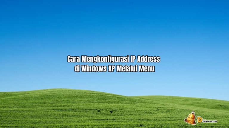 Cara mengkonfigurasi ip address di windows xp melalui menu