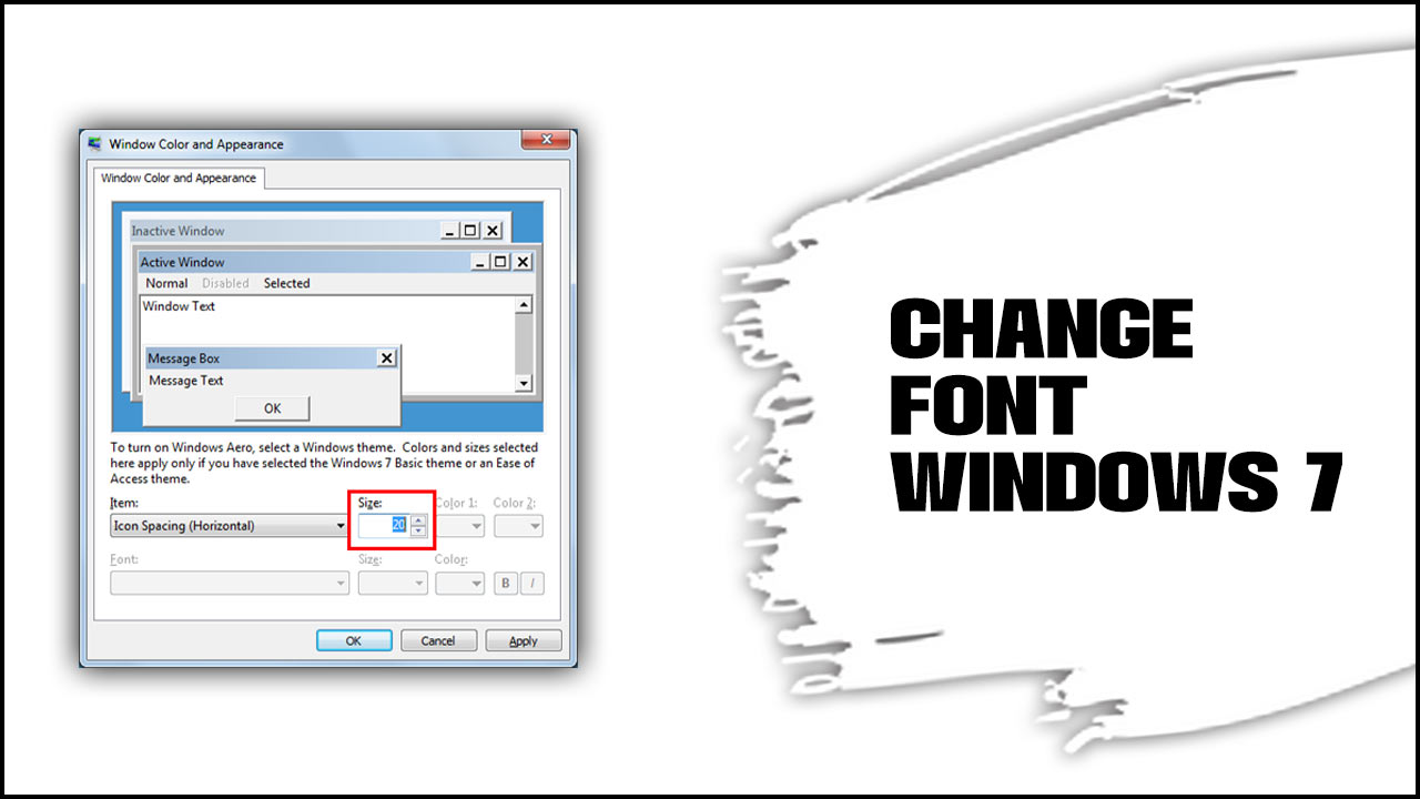 Font change windows default