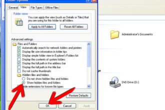 Hidden windows show folders method items check methods panel control through