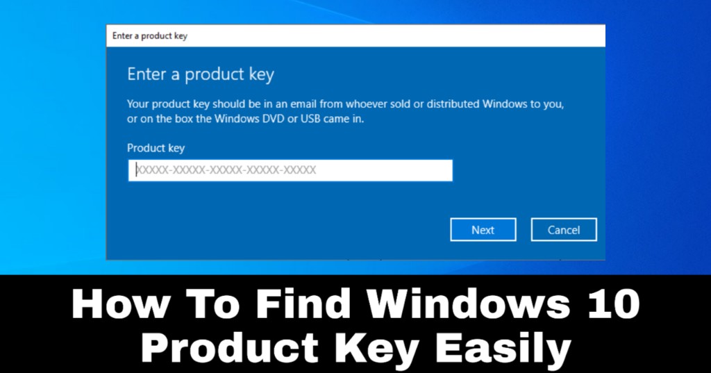 Cara dapat product key windows 10