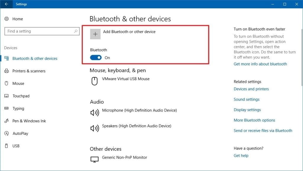 Bluetooth connecting