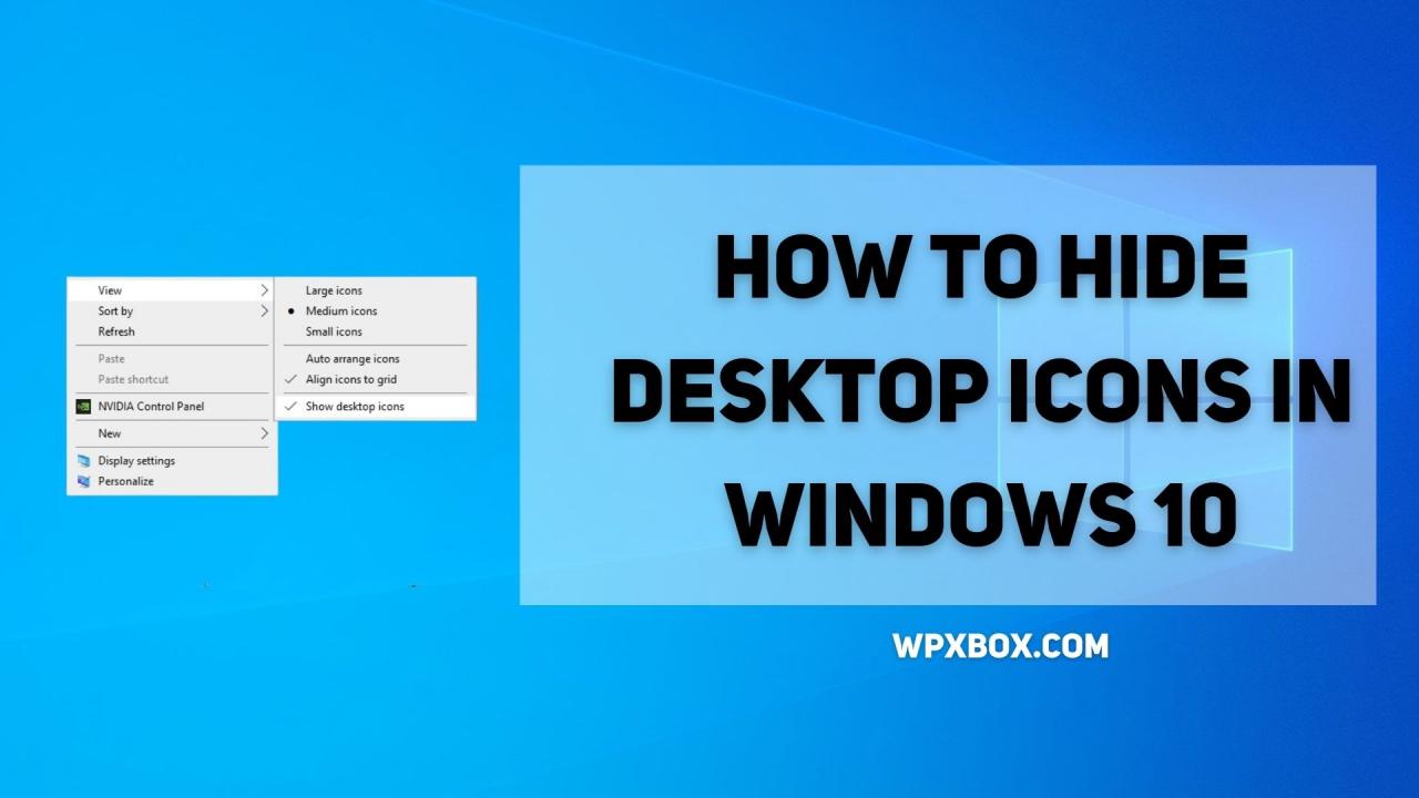 Cara menghilangkan desktop di windows 10