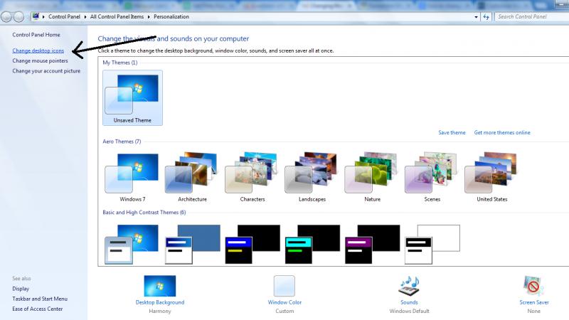 Cara merubah icon pada windows 7