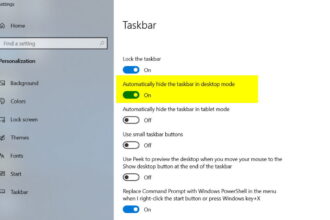 Cara menghapus taskbar windows 10