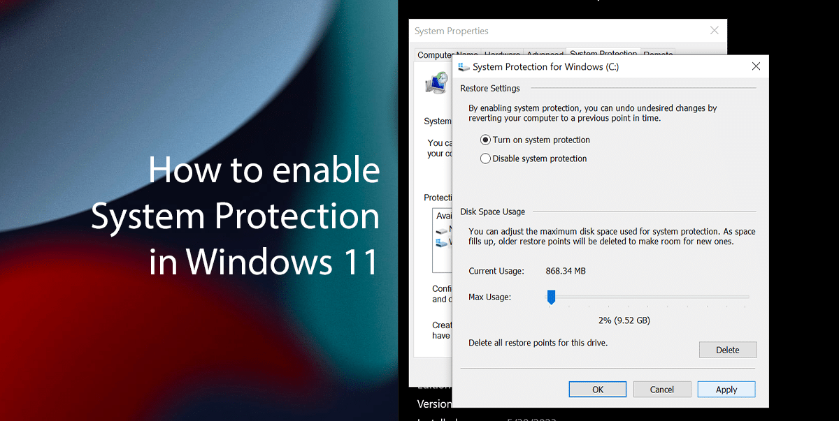 Cara mengaktifkan system protection windows 10