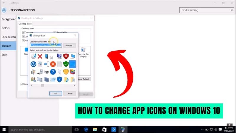 Cara mengganti icon aplikasi di windows 10