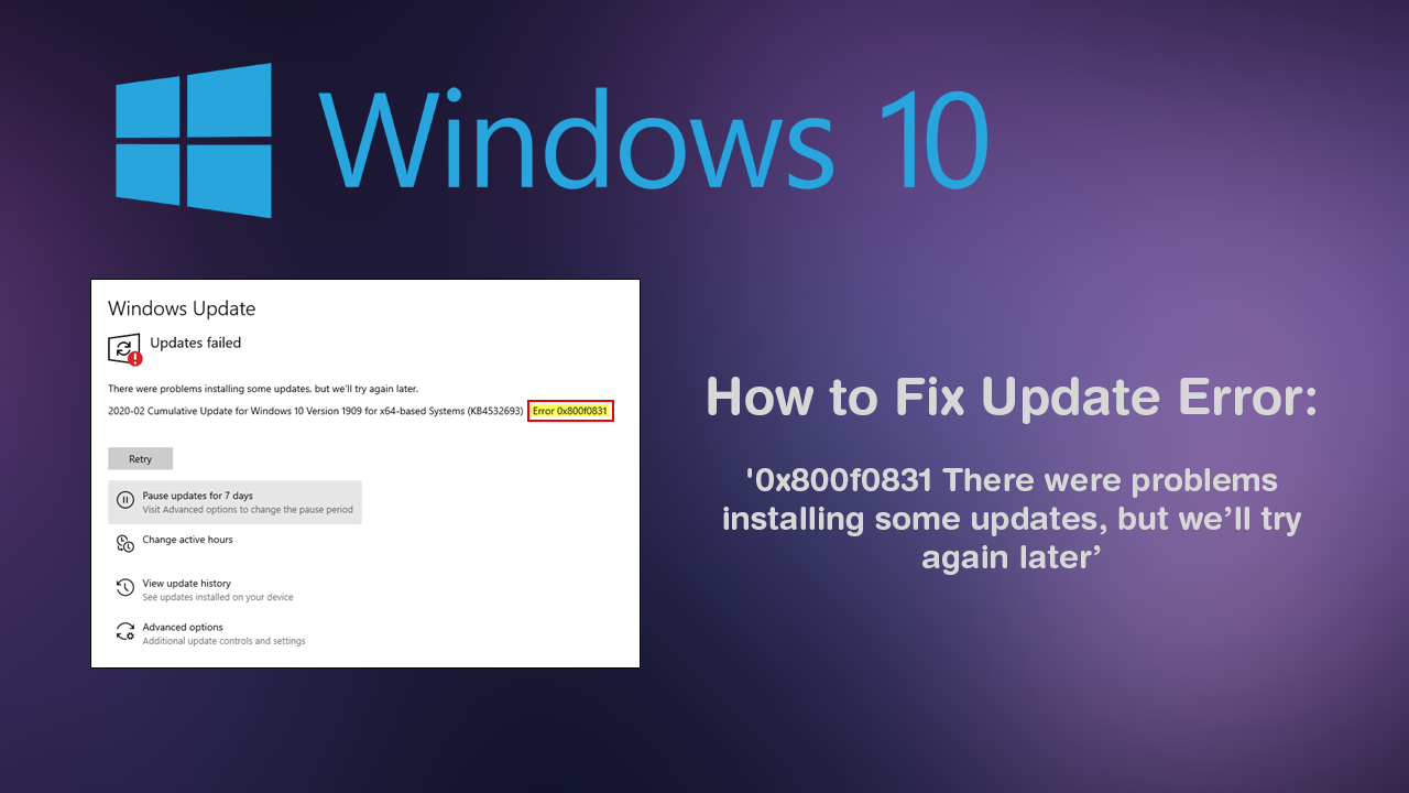 Cara mengatasi failure configuring windows update