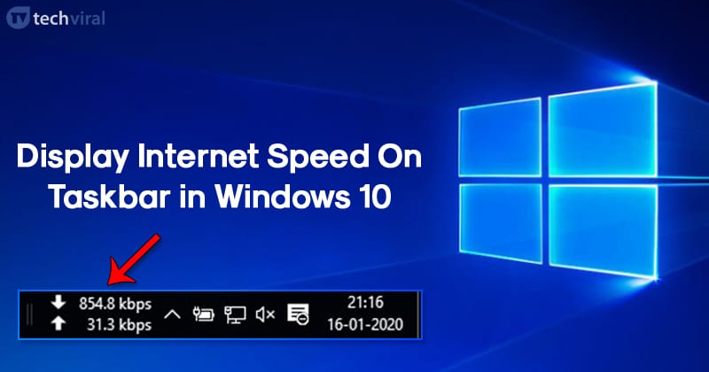 Cara menampilkan kecepatan internet di taskbar windows 10