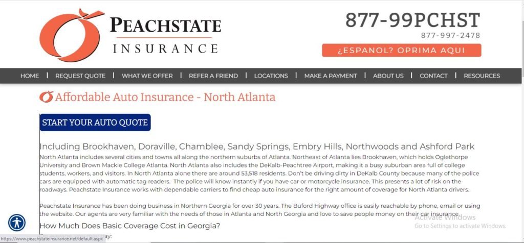 Peach state auto insurance