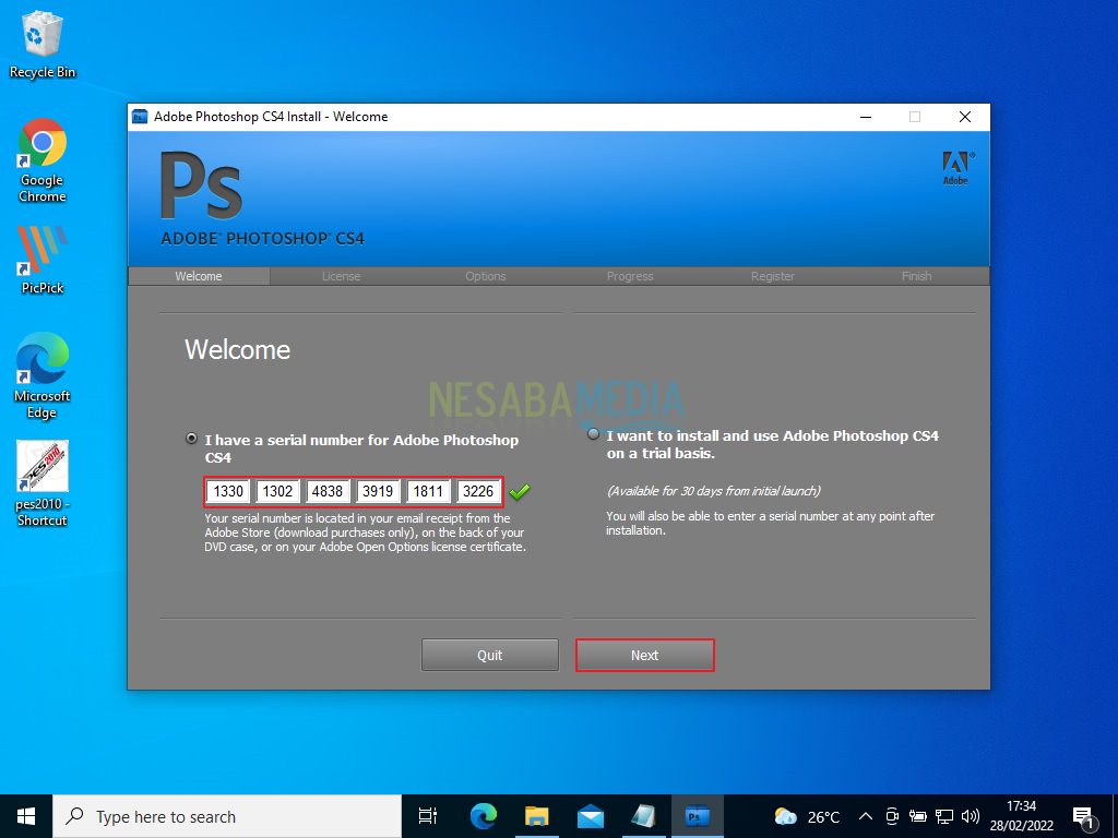 Cara menginstal photoshop cs4 di windows 10