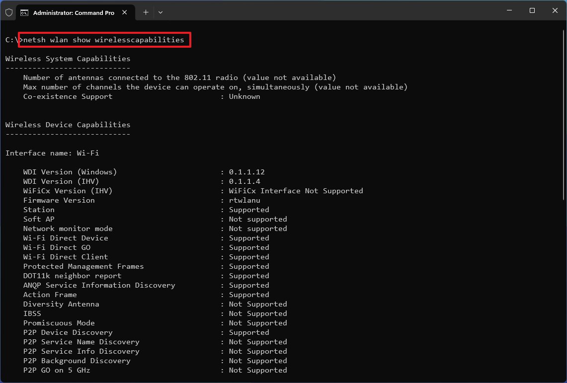 Netsh wlan wireless prompt