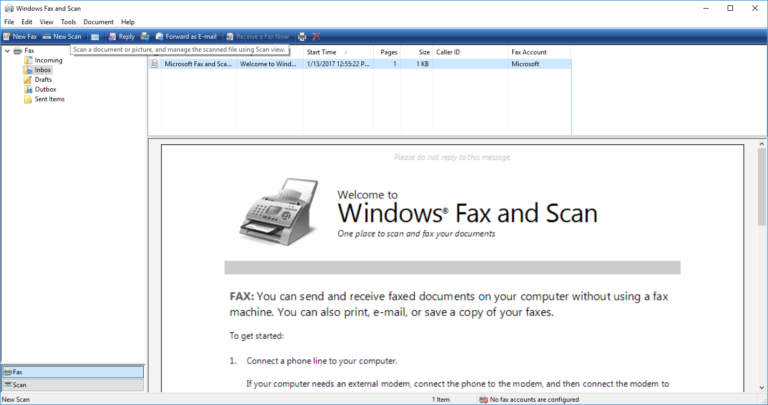 Cara menggunakan windows fax and scan