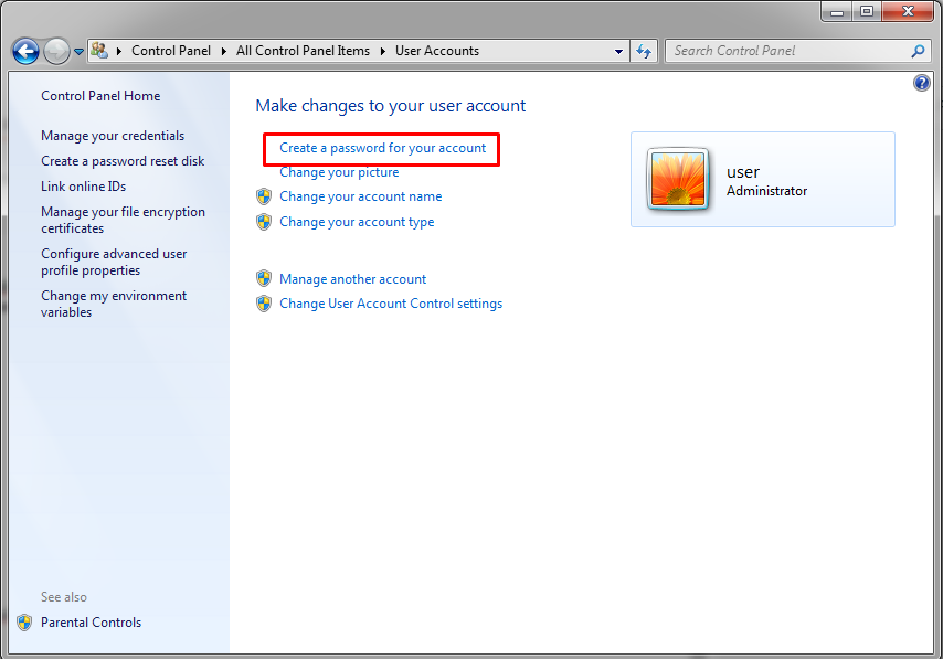 Cara membuat password di laptop windows 7